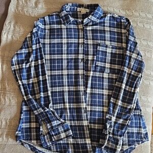 Birch and Stone Blue & White Plaid Button-Up